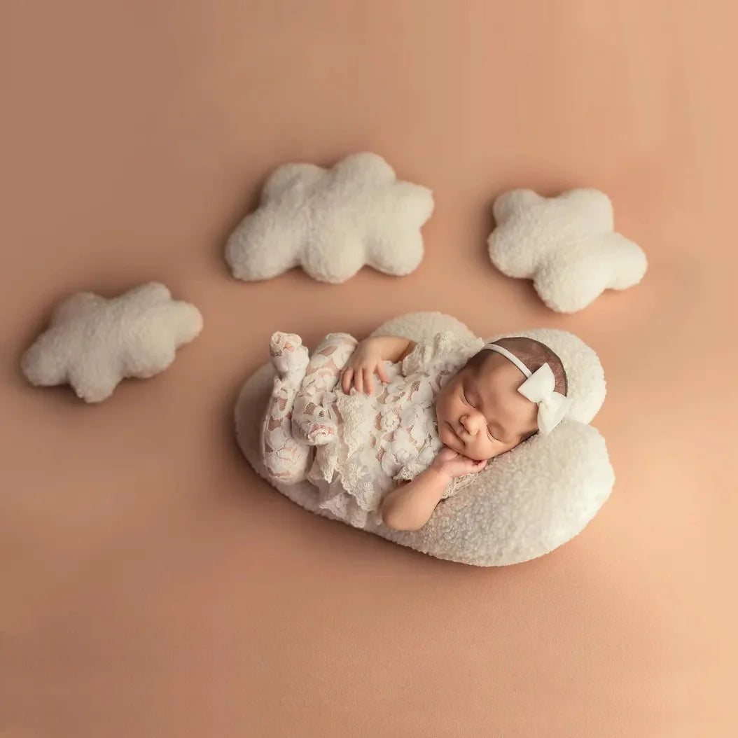 ❤️Newborn Photography Props Accessories White Cloud Ladder 5Pcs/set Studio Baby Photo Decoration Fotografia Accessory