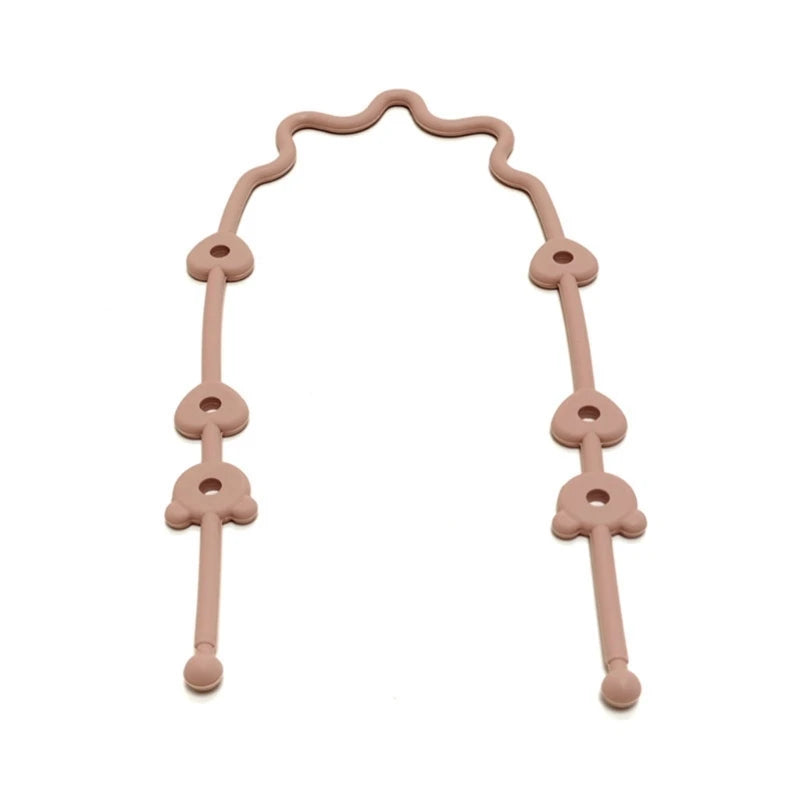 Baby Pacifier Chain with Safety Straps Silicone Holder Stroller & Highchair Accessory Drinking Cup Holder Strap