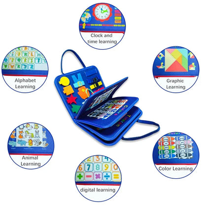 Busy Board Montessori Toys Baby Sensory Board Educational Toys Quiet Books Learning Fine Motor Skill Toys Autism Sensory Toys