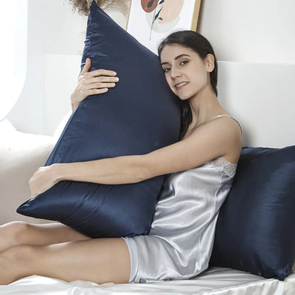 100% Natural Mulberry Silk Pillowcase Luxury Mommy Pillowcases for Hair and Skin with Hidden Zipper