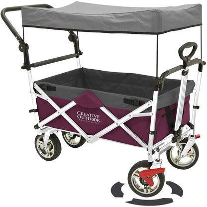 All-Terrain Collapsible Stroller Wagon for Kids, 150lbs Capacity, Suitable for Beach, Park, Garden, Camping & Tailgating