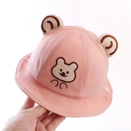 Baby Bucket Hat for Kids Spring Outdoor Boys Girls Sun Hat Summer Cute Frog Toddler Children Fisherman Cap Cotton