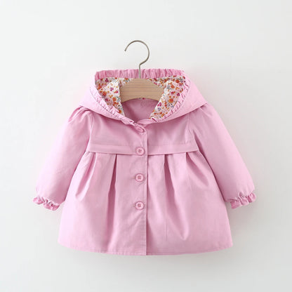 Baby Girl Jacket Long Sleeve Cotton Windbreak 0-3 Years