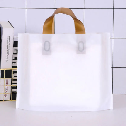 100pcs Custom Logo Colorful Shopping Bags With Handle Plastic Gift Bag Print One Color Logo On Double-sided Free Design Print