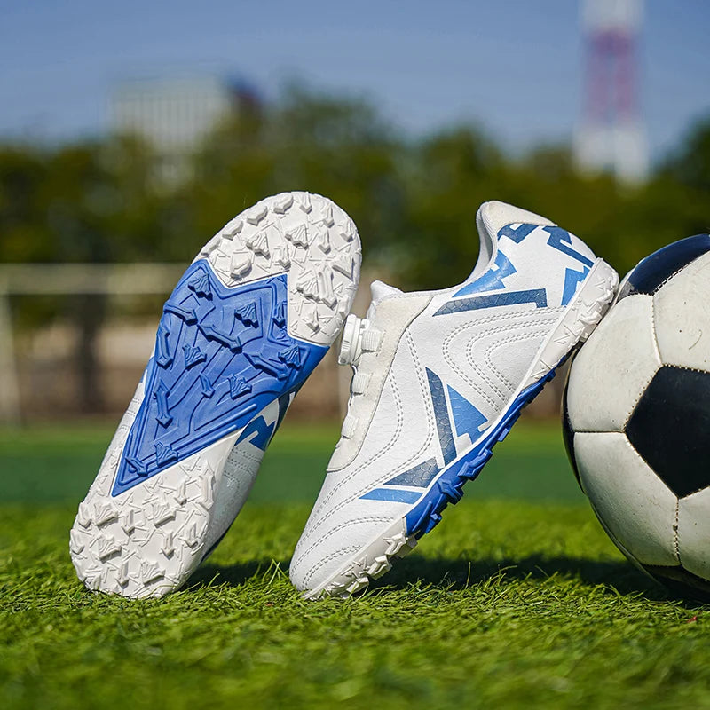Kids Turf Soccer Cleats, Breathable Non-Slip Professional Outdoor Training Shoes for Boys Girls