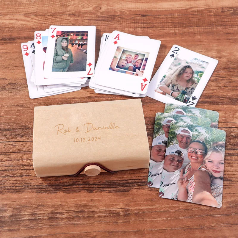 Custom Photo Playing Cards Personalized Pet Dog Cat Picture Poker Deck Anniversary Wedding Couple Invitation Card Memorial Gift
