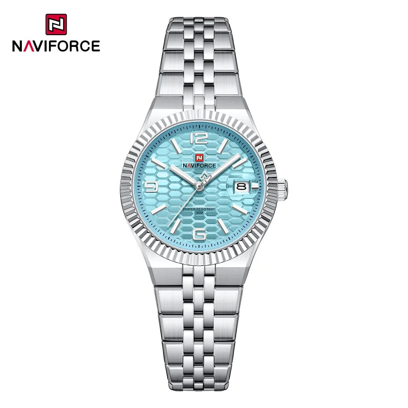New NAVIFORCE Women 2026 Fashion Watch High Quality Waterproof Ladies Quartz WristWatches Female Steel Bracelet Romantic Clock