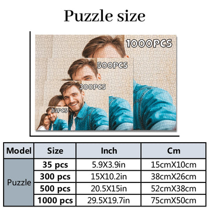 35/300/500/1025pcs Personalized Custom Photo Puzzle Friend Upload Photo For Customized Puzzle Unique Gift For Family Friends Spe