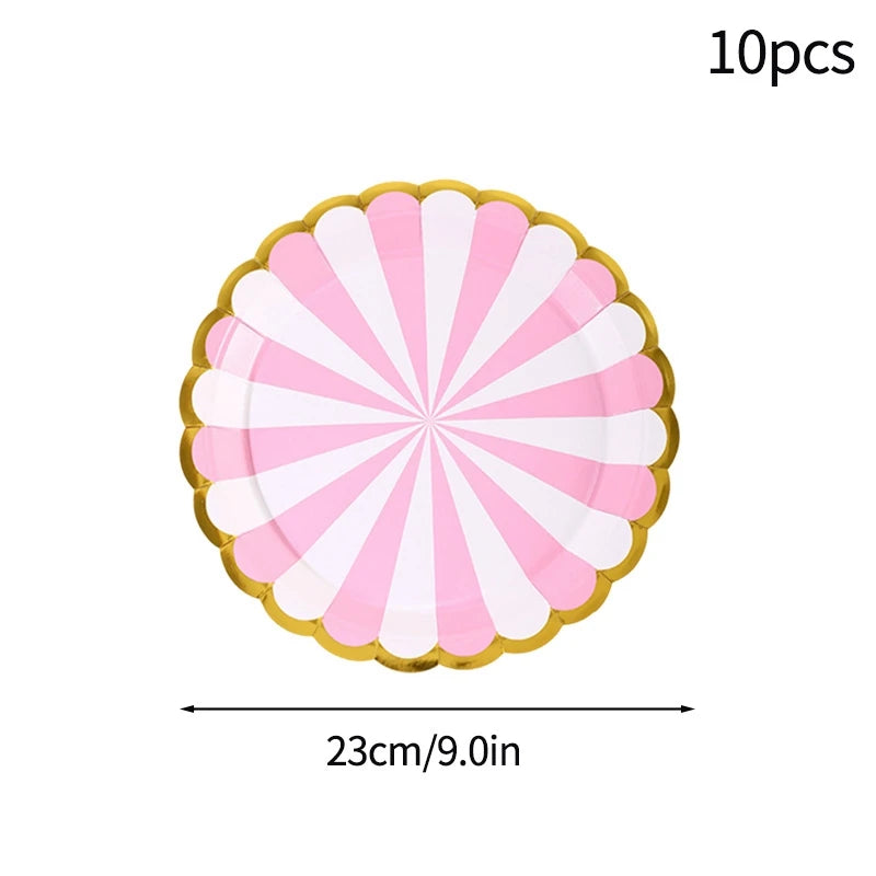 Birthday Decorations Party Paper Plates Cups Baby Shower Party Accessories Party Favors Gifts Plates for Party Supplies