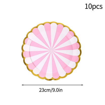 Birthday Decorations Party Paper Plates Cups Baby Shower Party Accessories Party Favors Gifts Plates for Party Supplies