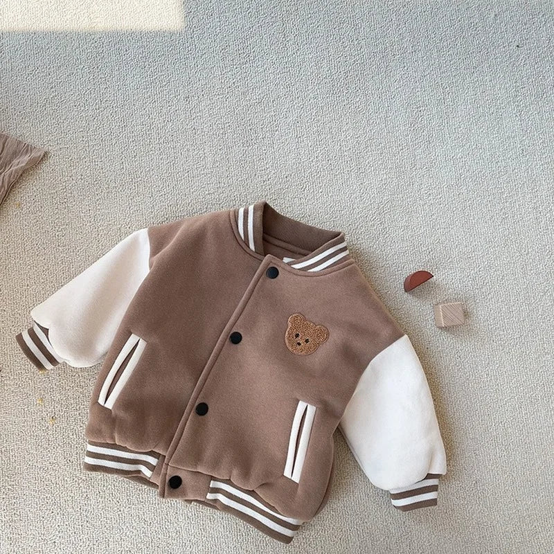 Toddler Infant Baby Boys Clothes Cute Fleece Winter Warm Baby Jacket