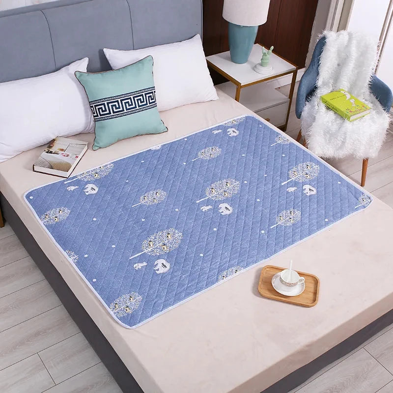 Waterproof Washable Mattress Cartoon Bed Protector Diaper Bedding Urine Pads Cloth Breathable