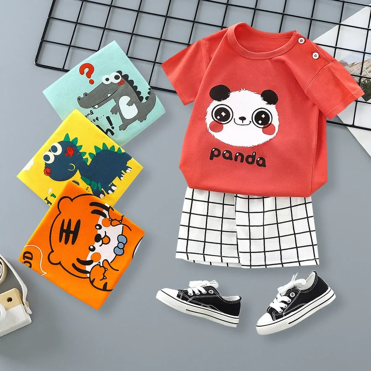2-6 Years Boys & Girls Toddler Set Children's Short sleeve Cotton