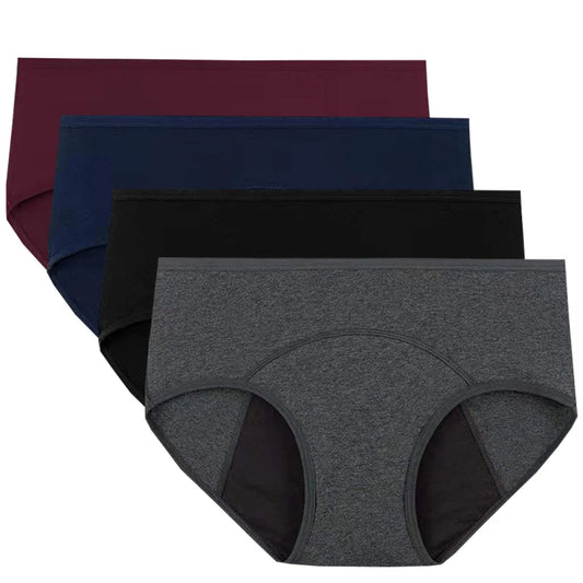 2pcs Woman Menstrual Panties Breathable Large Size Female Cotton Brief Low Waist Postpartum