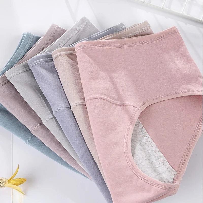 3PCS/set Women's menstrual briefs large flow postpartum water absorption leakproof pure cotton