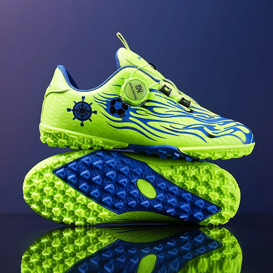 Kids Turf Soccer Cleats Children Shoes Breathable Lightweight Training Sneakers Non-Slip Athletic Boys Girl