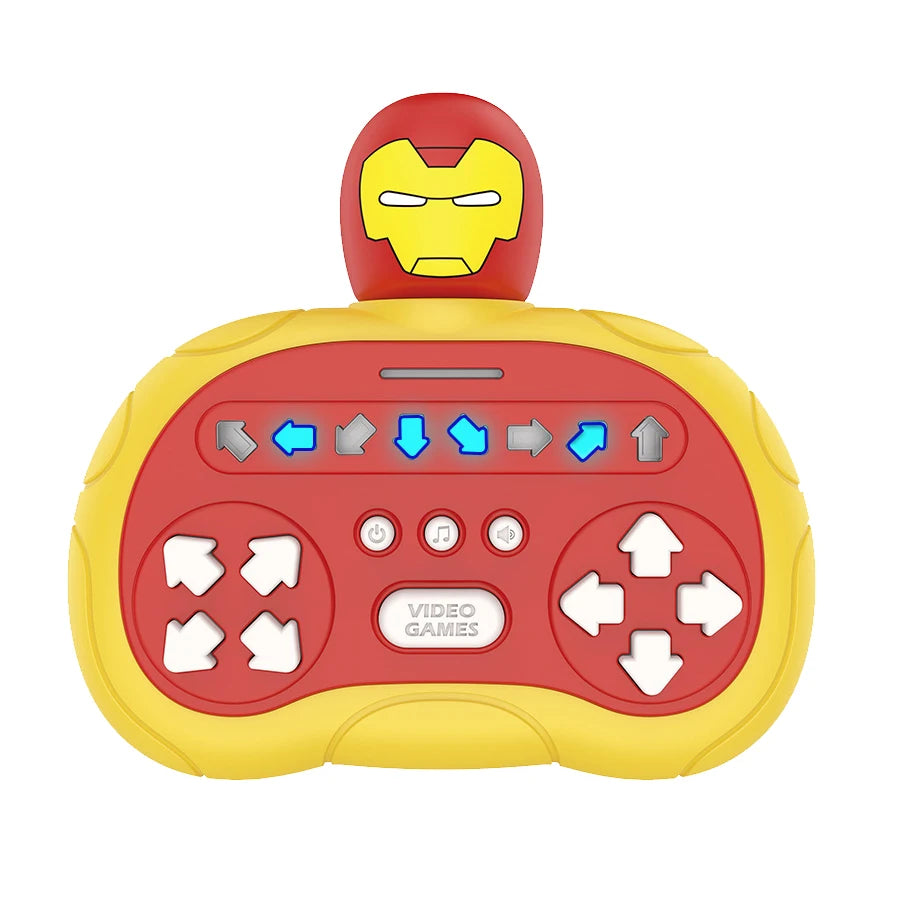 Quick Push Game Pop Up Fidget Bubble Electronic Pop it Pro Game Pikachu Stitch Spider Man Light AntiStress Toys For Kids Gift