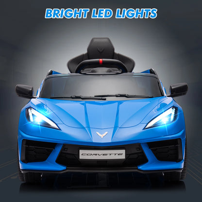 12V Kids Ride on Car Battery Powered Toddlers Electric Sports Car Toy with Remote Control,Visual Dashboard,LED Lights,Music 3-8Y