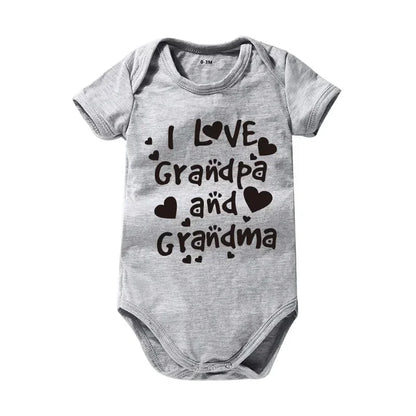 Pure Cotton I Love Mom Newborn Rompers  I Love Dad Baby Romper Twins Matching Bodysuit Summer for 0-24 Months Baby Clothes