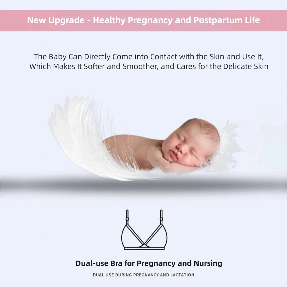 Durable Double Buckle Nursing Bra Push-up Breathable Pregnancy Bralette Pure Cotton Soft Maternity Bra for Breastfeeding