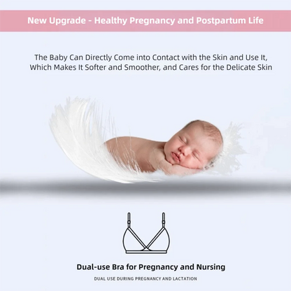 Durable Double Buckle Nursing Bra Push-up Breathable Pregnancy Bralette Pure Cotton Soft Maternity Bra for Breastfeeding