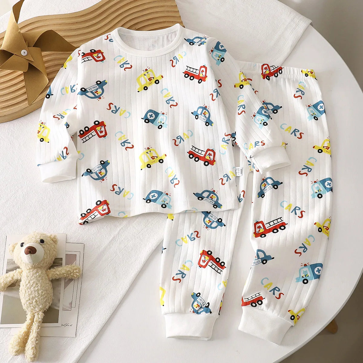 Children Sets Cotton Long Sleeve Sleepwear Children's Clothing Boy Girl