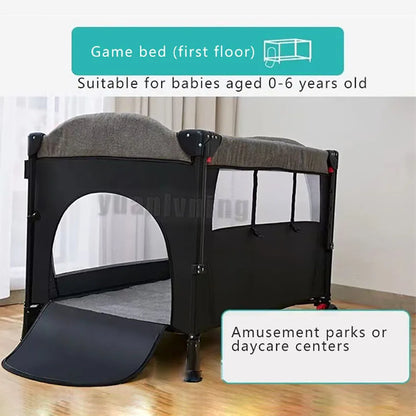 Portable Baby Crib New Multifunctional 4 In 1 Foldable Baby Cot with Diaper Kid Table Cradle Rocker Bed Furniture