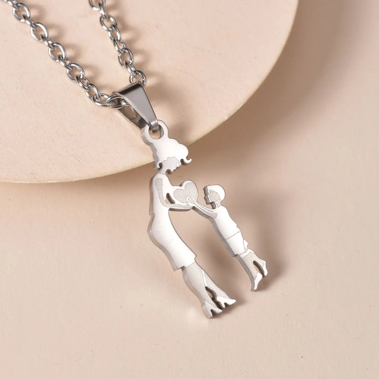 Family Love Son Daughter Necklaces Stainless Steel Multiples Childs Pendant Boys Girls Mothers Love Gifts For Mom Jewelry