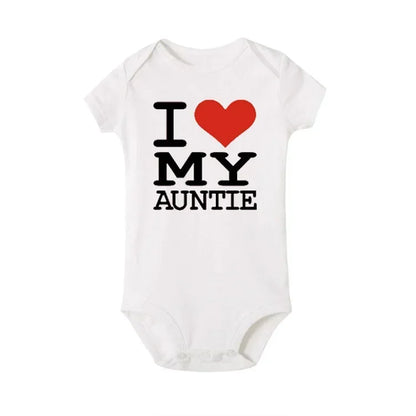 Pure Cotton I Love Mom Newborn Rompers  I Love Dad Baby Romper Twins Matching Bodysuit Summer for 0-24 Months Baby Clothes