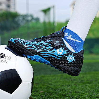 Kids Turf Soccer Cleats Children Shoes Breathable Lightweight Training Sneakers Non-Slip Athletic Boys Girl