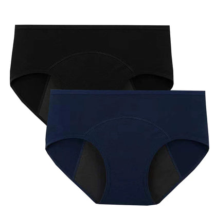 2pcs Woman Menstrual Panties Breathable Large Size Female Cotton Brief Low Waist Postpartum