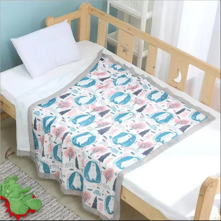 110x110cm 120x150cm 6 Layer Muslin Boy Girl Kids Children Sleep Blanket Swaddle Bath Towel 100% Cotton Newborn Wrap Baby Blanket