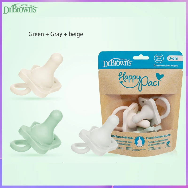 Dr. Brown's pacifier / silicone material / soft newborn baby to 0-6-12-18 months baby use
