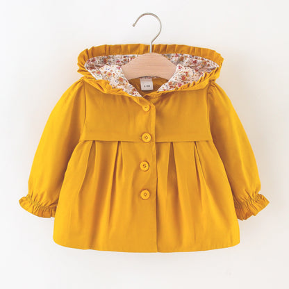Baby Girl Jacket Long Sleeve Cotton Windbreak 0-3 Years