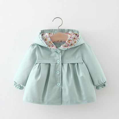 Baby Girl Jacket Long Sleeve Cotton Windbreak 0-3 Years
