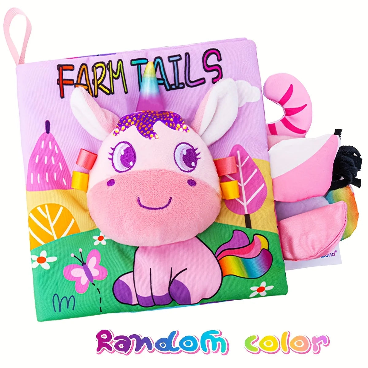 Unicorn Tail Cloth Book, Enlightenment Cloth Book, Early Education Touch Cognitive Toy, Interactive Children's Books, Children's