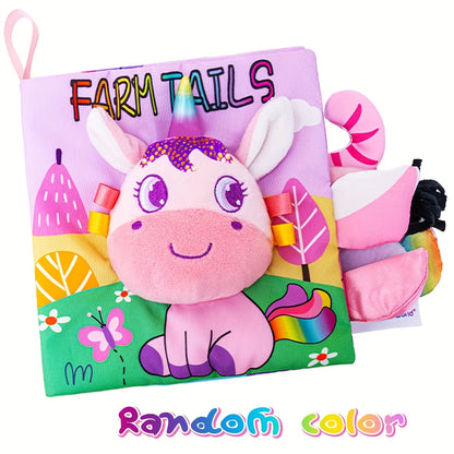 Unicorn Tail Cloth Book, Enlightenment Cloth Book, Early Education Touch Cognitive Toy, Interactive Children's Books, Children's