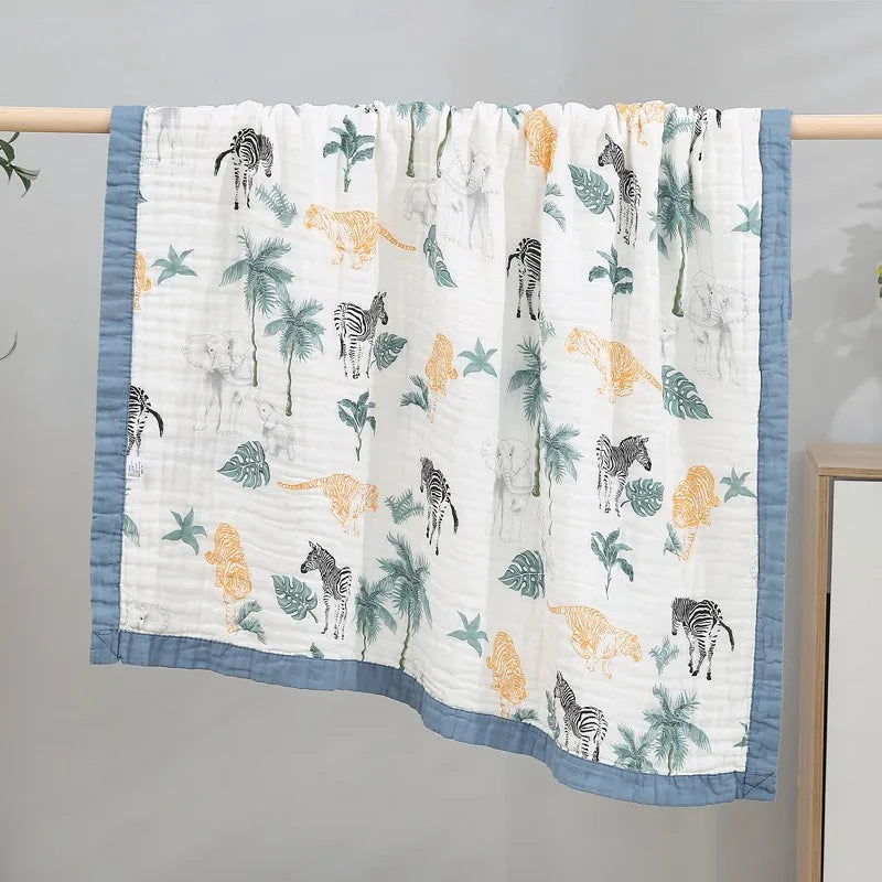 110x110cm 120x150cm 6 Layer Muslin Boy Girl Kids Children Sleep Blanket Swaddle Bath Towel 100% Cotton Newborn Wrap Baby Blanket