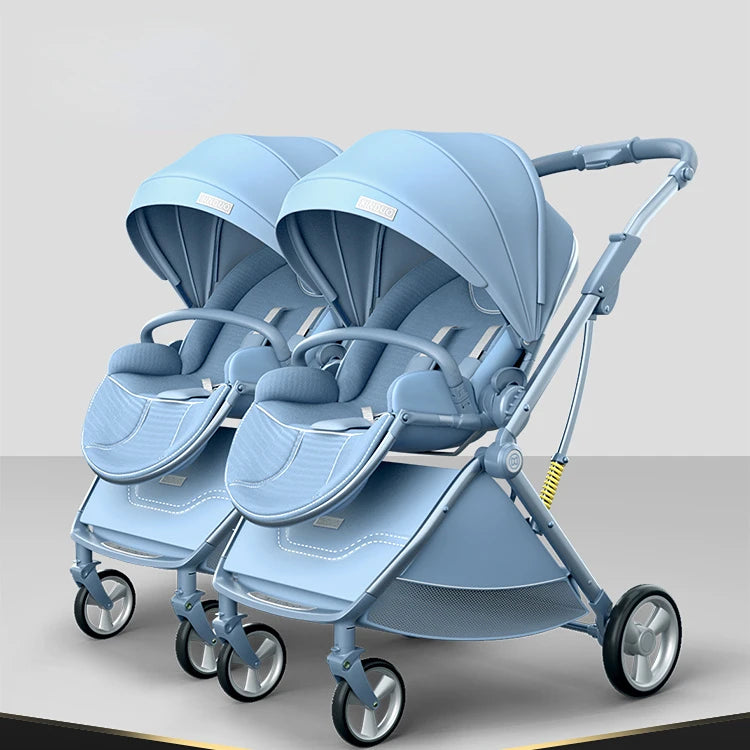 New Twins baby Stroller Splitable Shock absorption multiple Stroller Lightweight Folding Sit and Lying Two-Way baby carriage