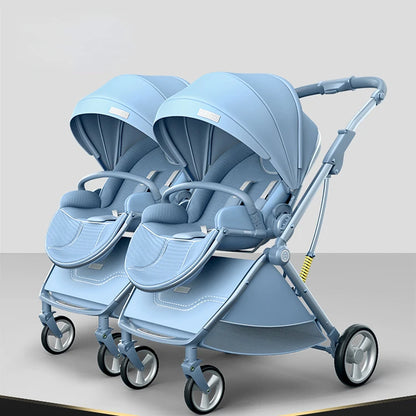 New Twins baby Stroller Splitable Shock absorption multiple Stroller Lightweight Folding Sit and Lying Two-Way baby carriage