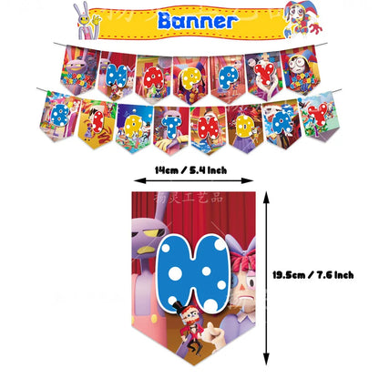 The Amazing Themed Birthday Party Decorations Digitaled Circus Tableware Plates Balloons for Baby Shower Party Favors Kids Gifts