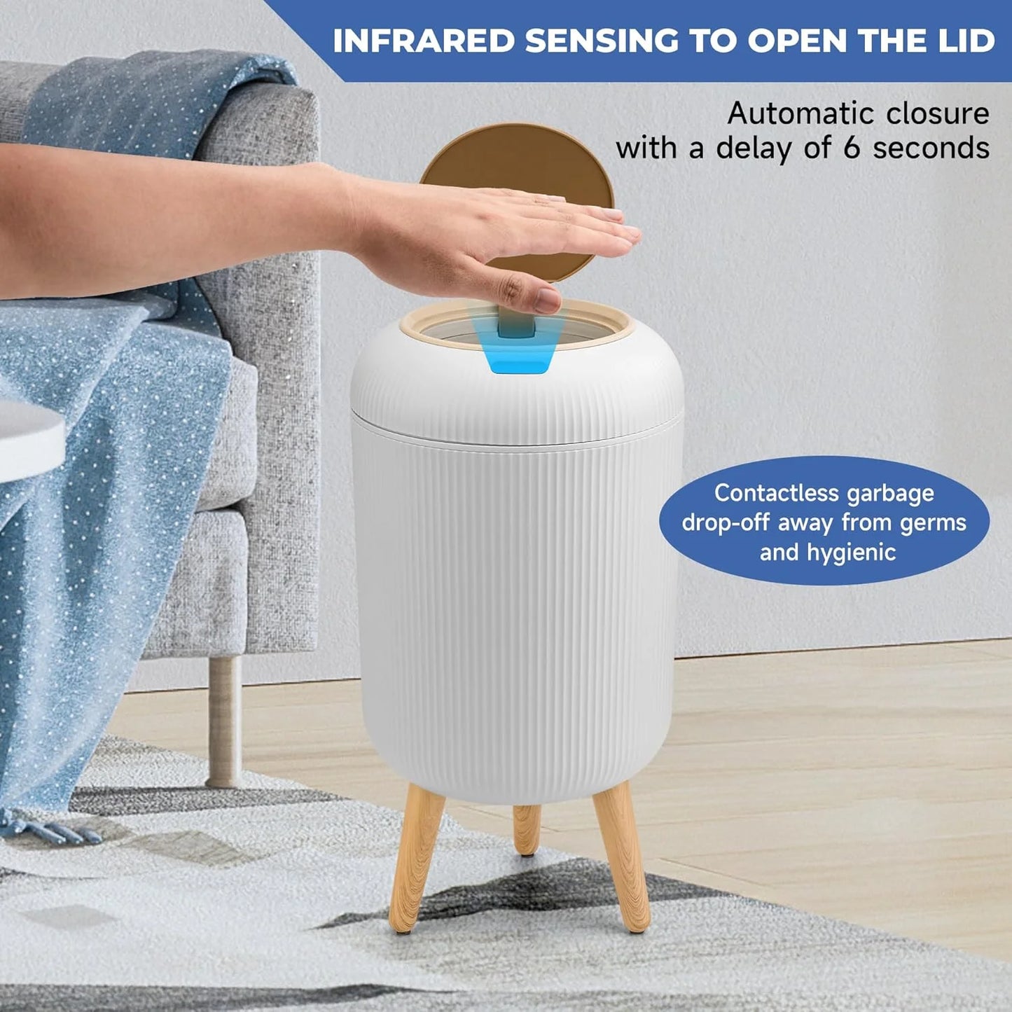 2026 Smart Sensor Wastebasket, Convenient and Hygienic Easy to Use, Technology Sensor