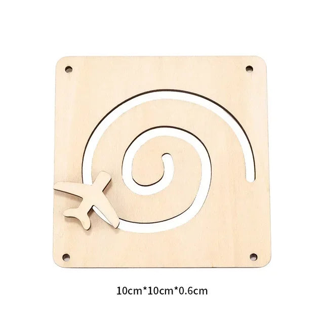 DIY Montessori Busy Board Wooden Toy Accessory animal Hourglas Alarm Clock Mirror Educational Unlock Sensory Toy Educational Toy
