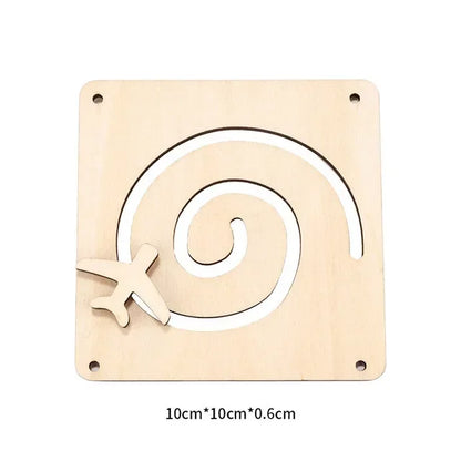 DIY Montessori Busy Board Wooden Toy Accessory animal Hourglas Alarm Clock Mirror Educational Unlock Sensory Toy Educational Toy