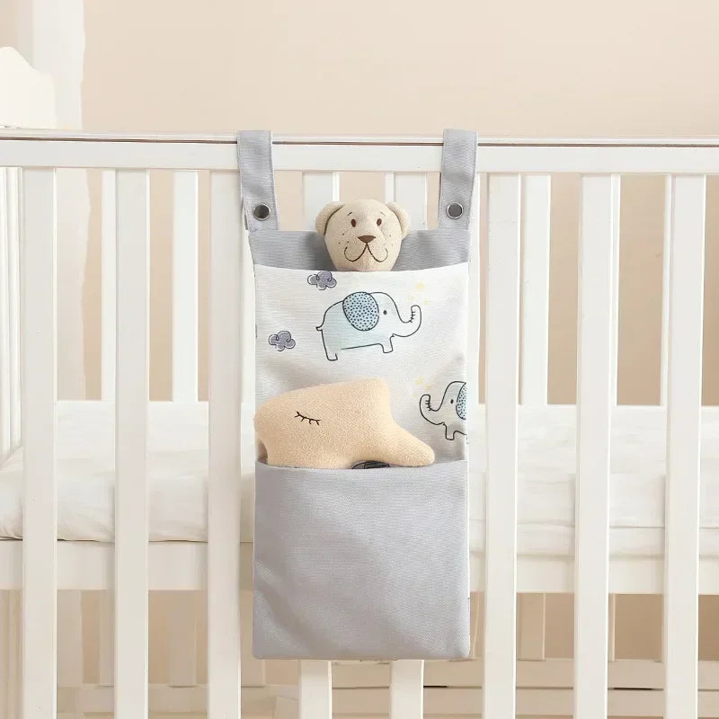 Baby Crib Organizer Bed Hanging Storage Bag Cot Diaper Organizer Kids Toys Pocket Baby Beds Bags Newborn Crib Bedside Organizer
