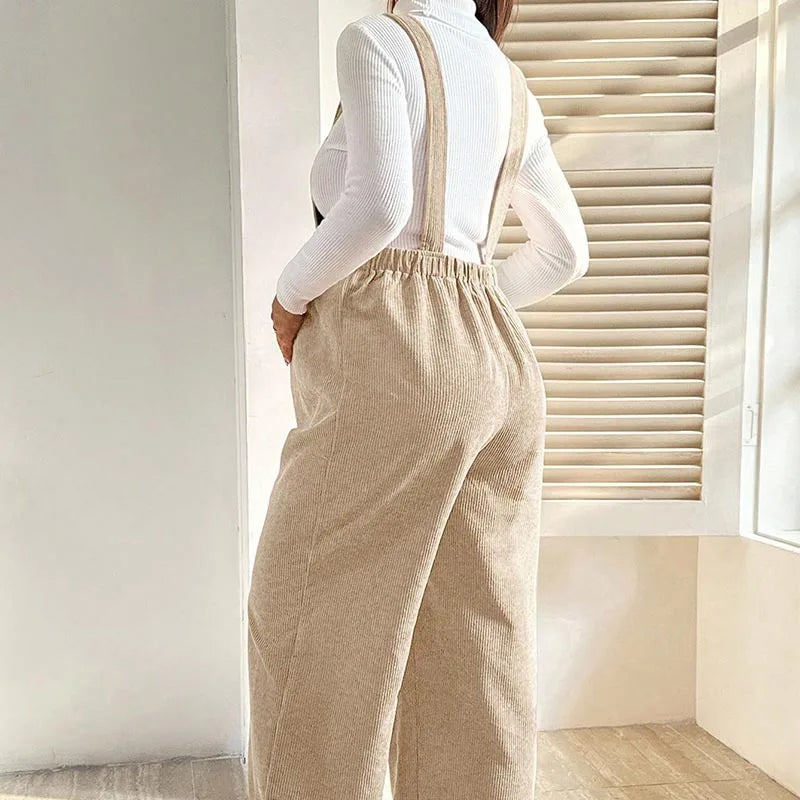 Maternity Corduroy Overalls Pregnancy Clothing for Pregnant Women Pants Autumn Winter