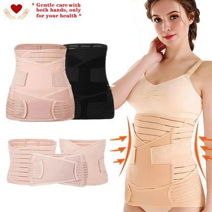 Postpartum Body Shaping Belt Set Women Tummy Control Three Comfortable Soft Breathable Trainer Recovery Body Shaper