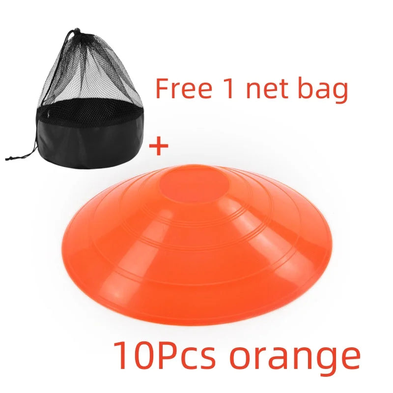 10pcs Soccer Training Sign Dish Toy Pressure Resistant Cones Marker Discs Bucket Outdoor Basketball  Training Sports Accesso Toy