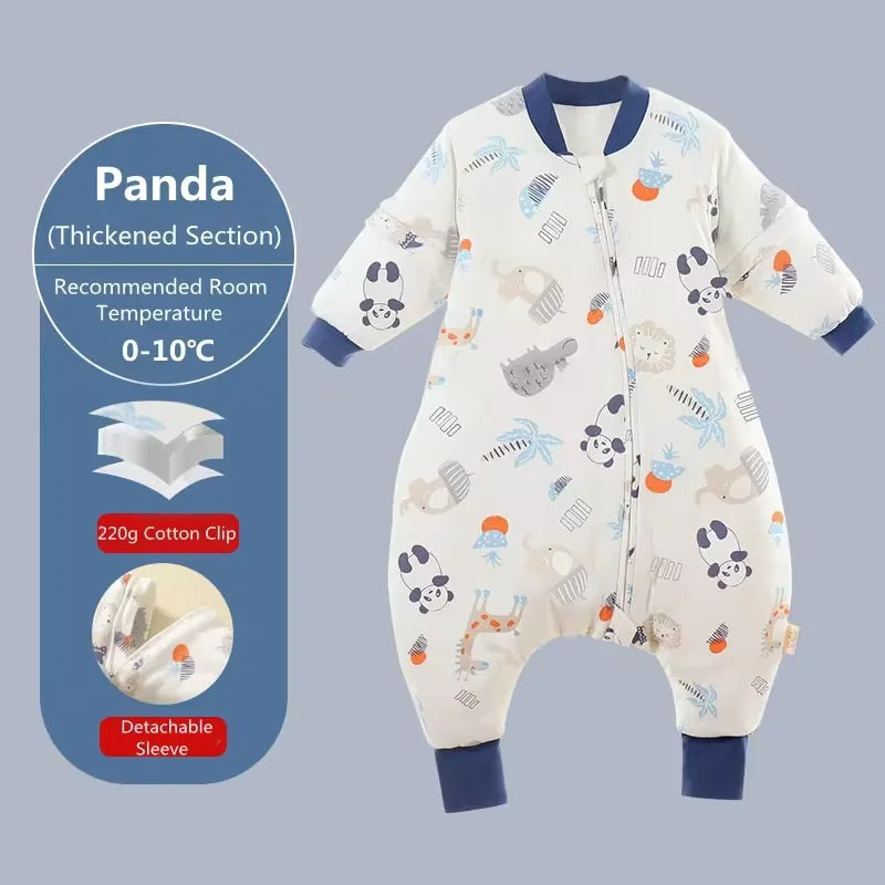 Baby & Toddler Cartoon Split-legged Sleep sacks With Detachable Sleeves for Boys Girls