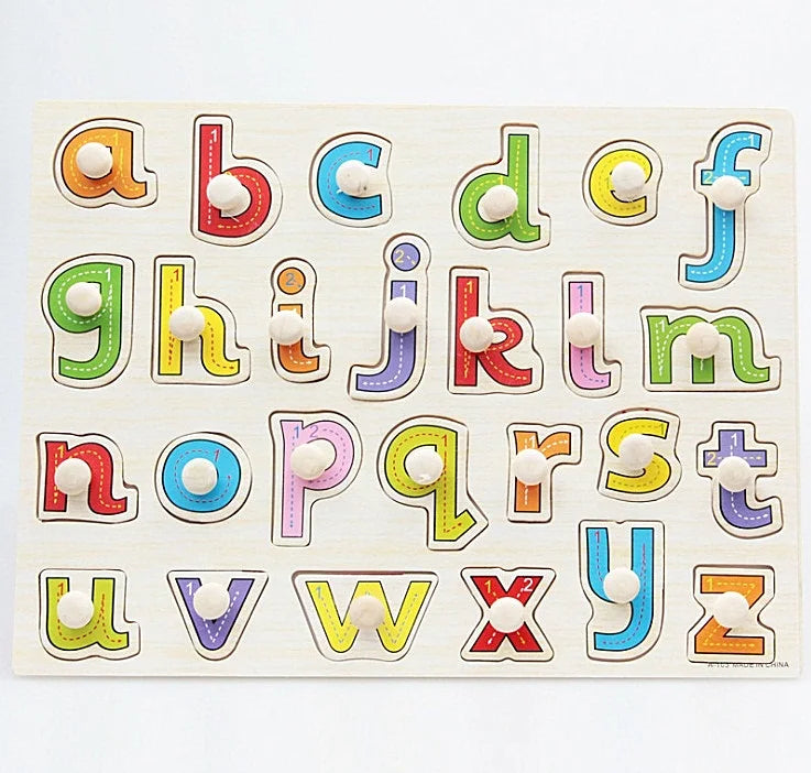 30cm Baby Toys Wooden Puzzle Hand Grab Board Educational Wood Puzzles for Kids Cartoon Animal Vehicle Child Gift